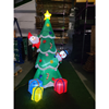 Opblaasfiguur - Kerstboom met kerstman en sneeuwpop kiekeboe 210cm
