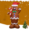 Opblaasfiguur - Gingerbreadman kerst