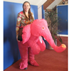 Mascottepak Opblaasbaar kostuum - Roze olifant