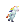 Mascottepak Opblaasbaar kostuum - Unicorn (eenhoorn)