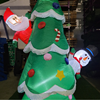 Opblaasfiguur - Kerstboom met kerstman en sneeuwpop kiekeboe 210cm