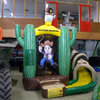 Springkussen Mini cowboy met slide