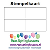 Stempelkaarten 4 stempels (per 100 stuks)