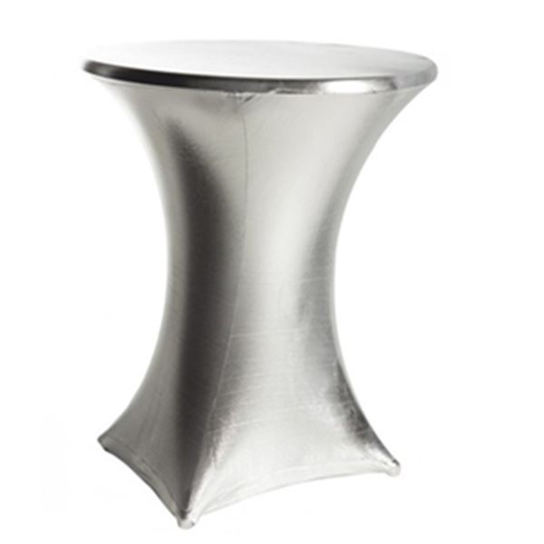 Statafel met Statafelrok - Zilver