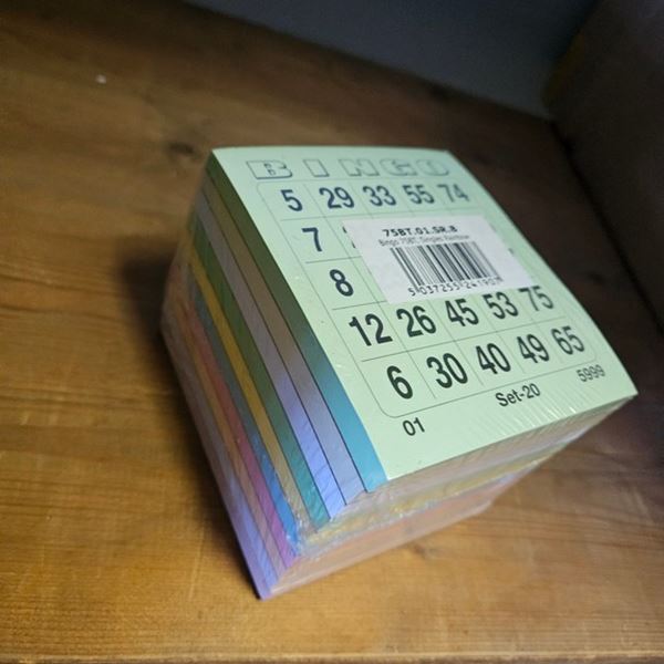 1000 bingokaarten in 10 kleuren 1000 bingokaarten in 10 kleuren
