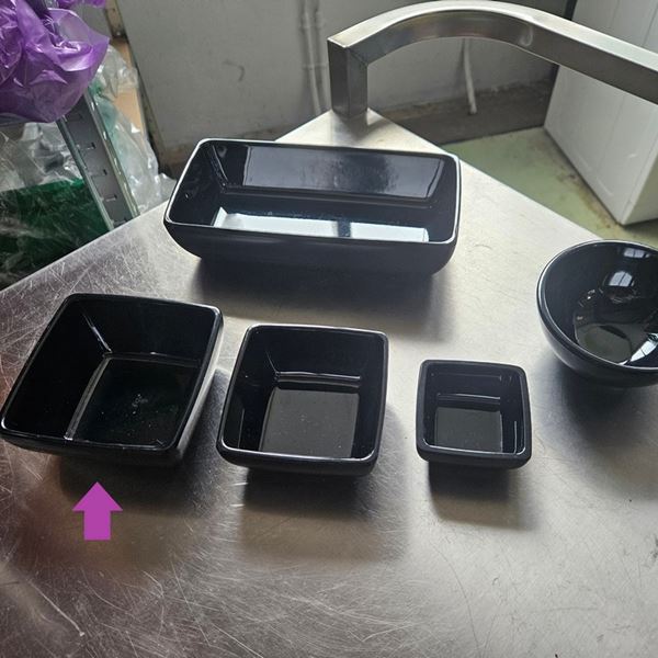 Schaaltje 10x10x4,5cm - Melanie zwart VK