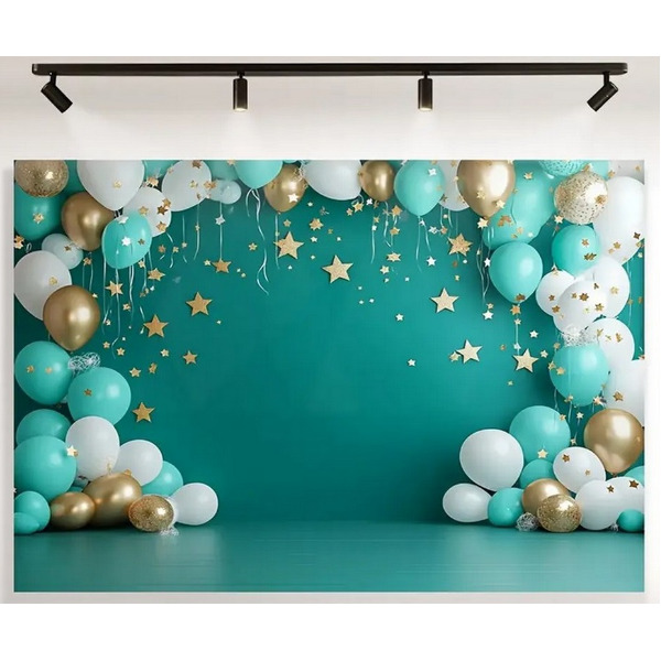 Photobooth achtergrond - Ballonnen groen
