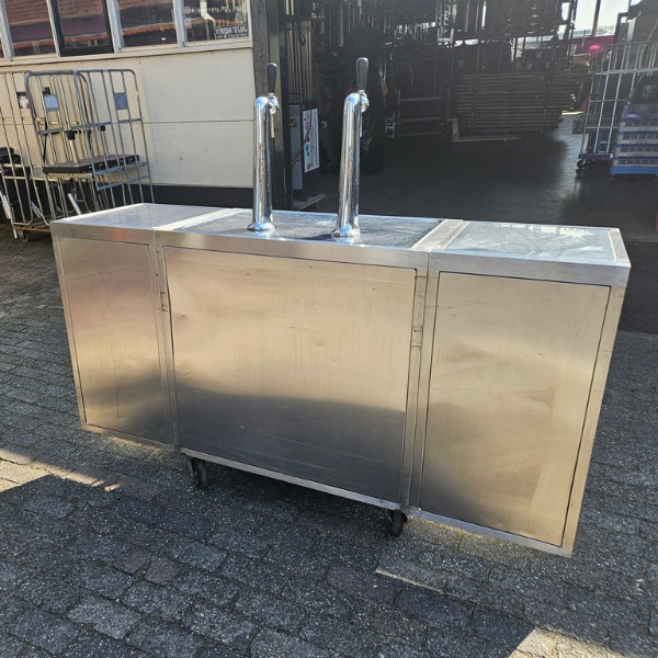 Dubbele biertap RVS (uitklapbaar)