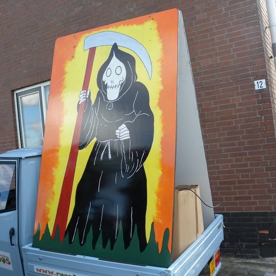 Decorstuk Halloween - Man met zeis