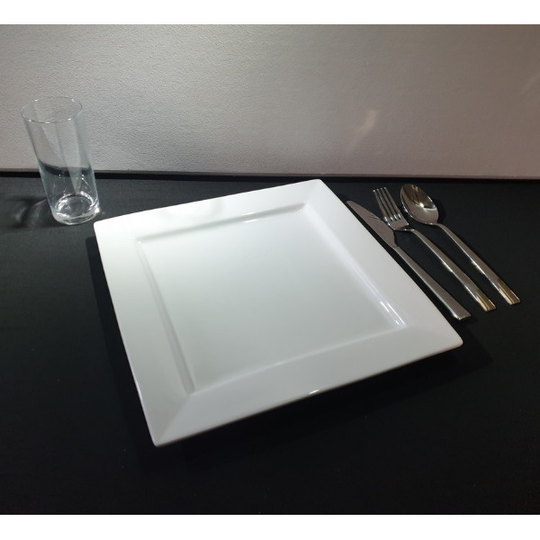 Dinerbord - Napoli - Vierkant met rand 30x30cm (Krat 10 stuks)