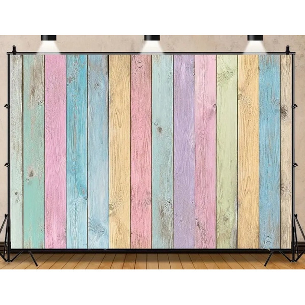 Photobooth achtergrond - Houtlook color