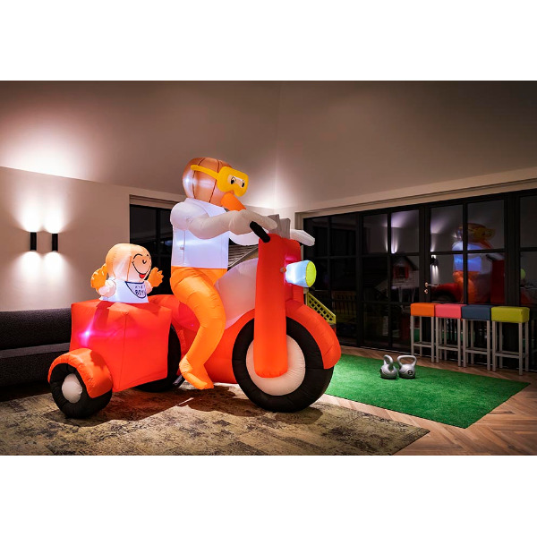 Indoor Ooievaar op Scooter 2,3m