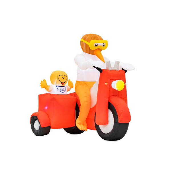Indoor Ooievaar op Scooter 2,3m