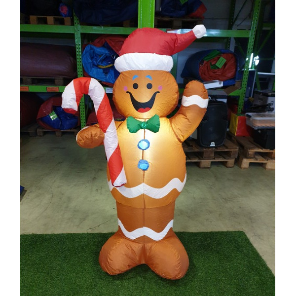 Opblaasfiguur - Gingerbreadman kerst