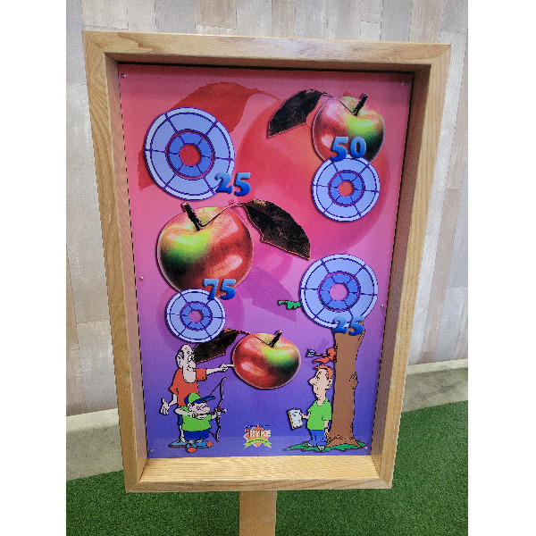 Kleefballen spel appelschieten op standaard