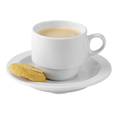 Koffiekop en schotel - Athena - Rond (Korf met 25 stuks)