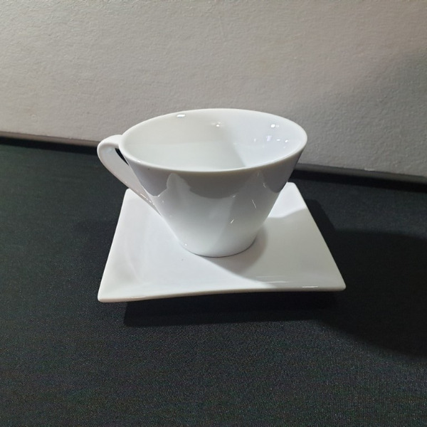 Koffiekop en schotel - Napoli - Vierkant (Korf 30 stuks)