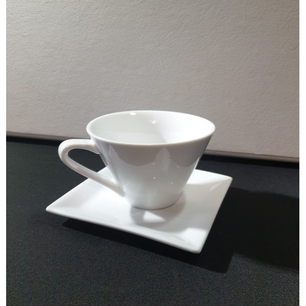 Koffiekop en schotel - Napoli - Vierkant (Korf 30 stuks)