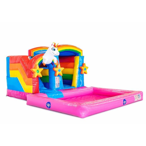 Mini Unicorn met glijbaan – Ballenbak (Incl. ballenbakballen)