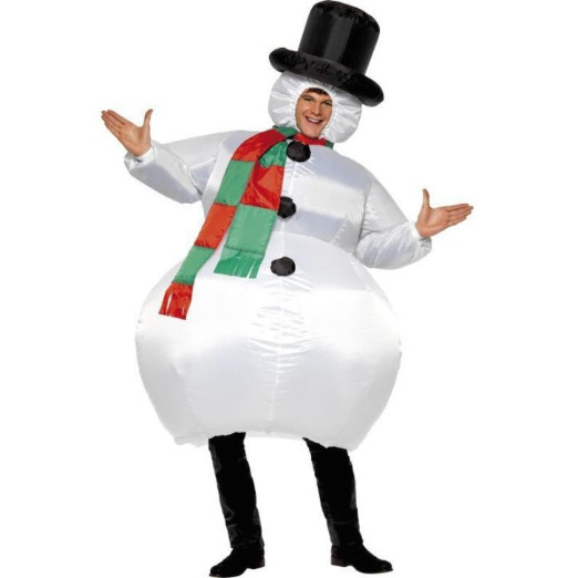 Mascottepak Opblaasbaar kostuum -  Sneeuwpop