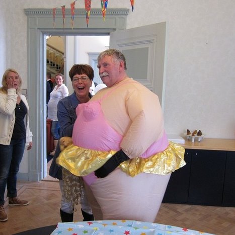 Mascottepak Opblaasbaar kostuum - Ballerina