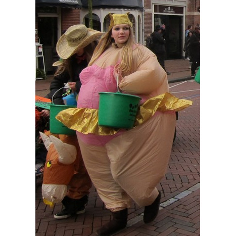Mascottepak Opblaasbaar kostuum - Ballerina