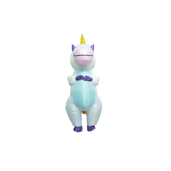 Mascottepak Opblaasbaar kostuum - Unicorn (eenhoorn)