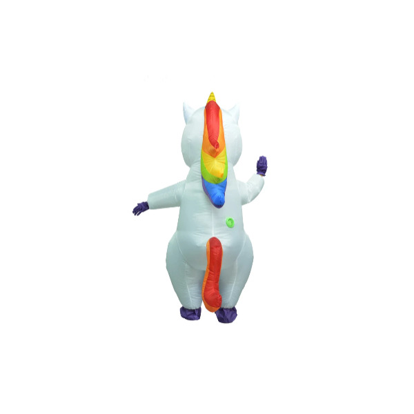 Mascottepak Opblaasbaar kostuum - Unicorn (eenhoorn)