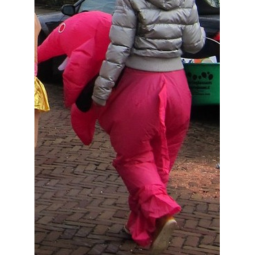 Mascottepak Opblaasbaar kostuum - Roze olifant