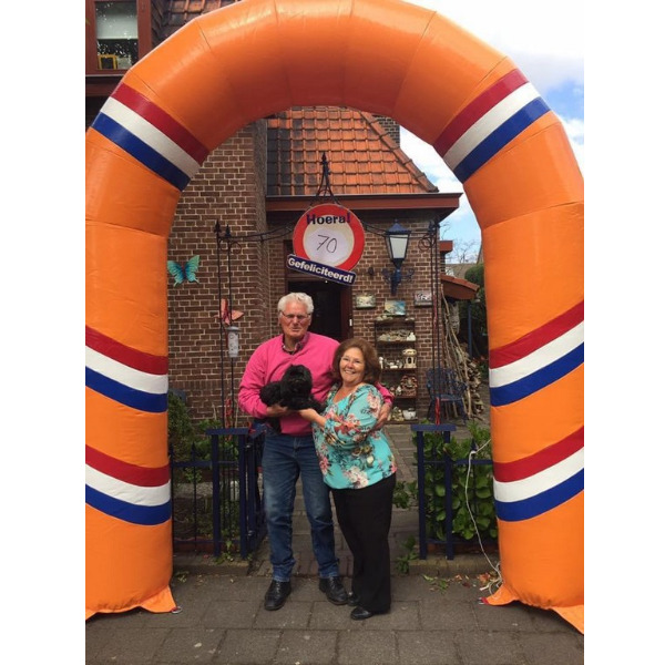 Opblaasbare feestboog - oranje