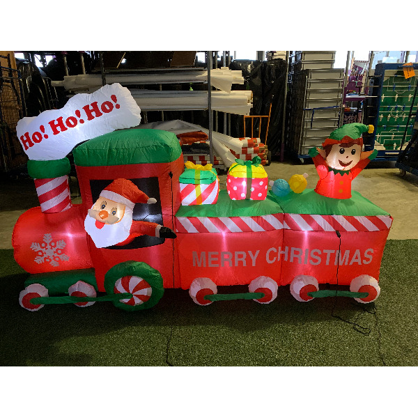Opblaasfiguur - Kersttrein