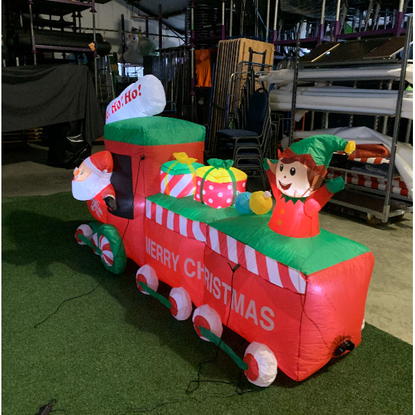 Opblaasfiguur - Kersttrein