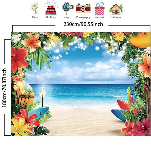 Photobooth achtergrond - Beach flower