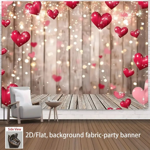 Photobooth achtergrond - Houtlook hartjes