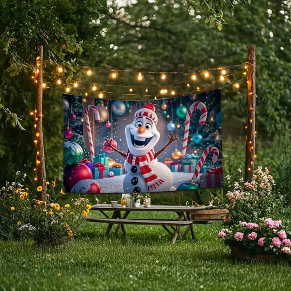 Photobooth achtergrond - Sneeuwpop