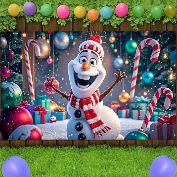 Photobooth achtergrond - Sneeuwpop