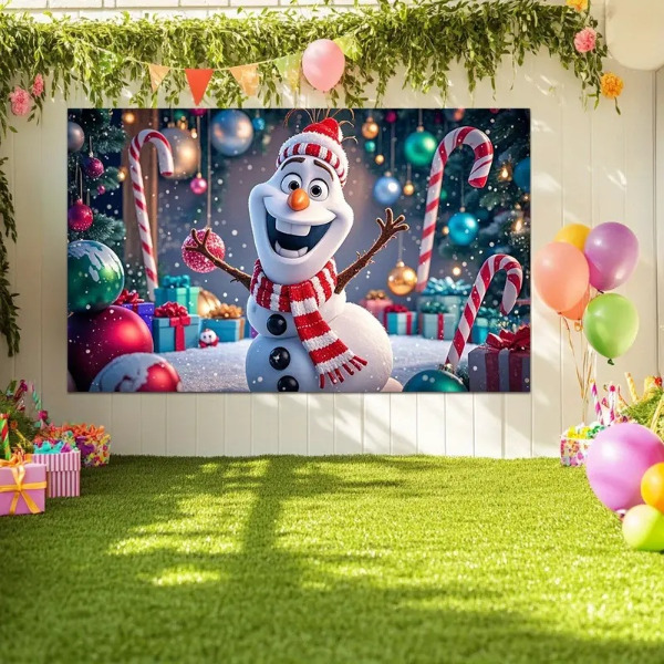 Photobooth achtergrond - Sneeuwpop