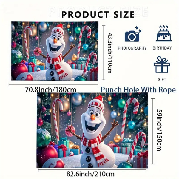 Photobooth achtergrond - Sneeuwpop