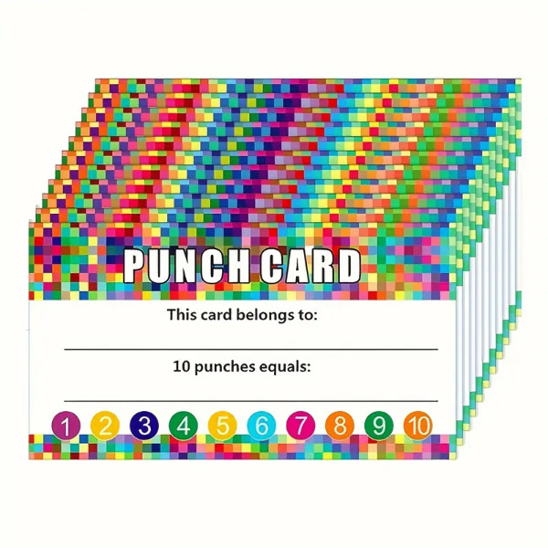 Ponskaartjes 10 - Color - per 50 stuks