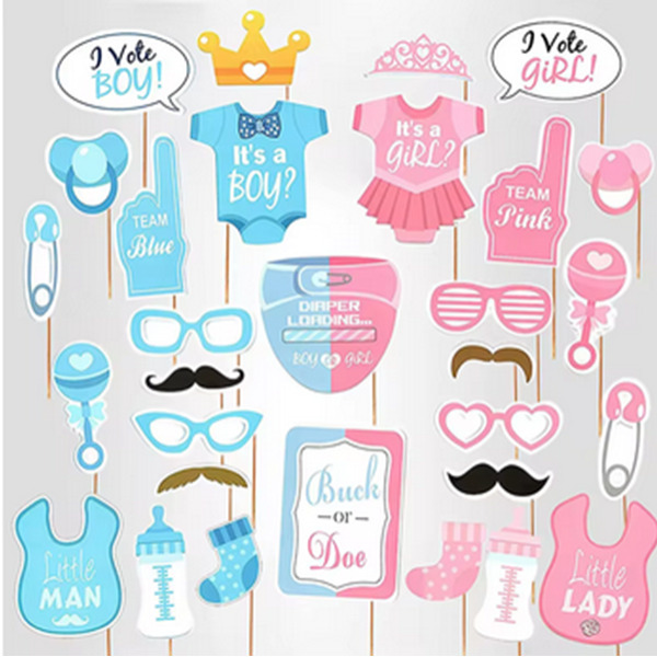 Props tbv photobooth - Gender reveal