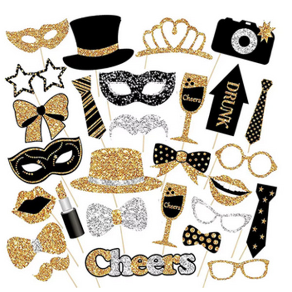 Props tbv photobooth - Gold