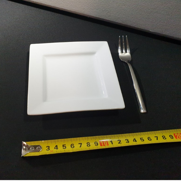 Sideplate bord - Napoli - Vierkant 13x13cm (Krat 40 stuks)