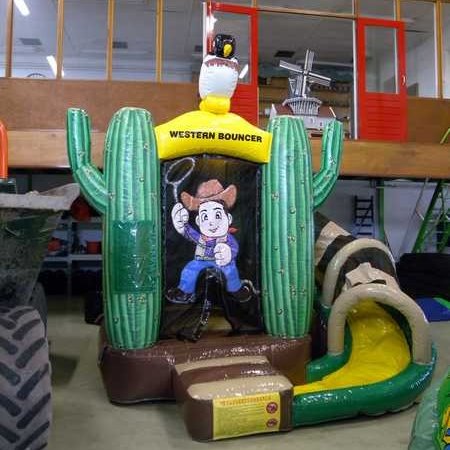 Springkussen Mini cowboy met slide