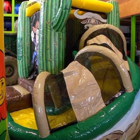 Springkussen Mini cowboy met slide