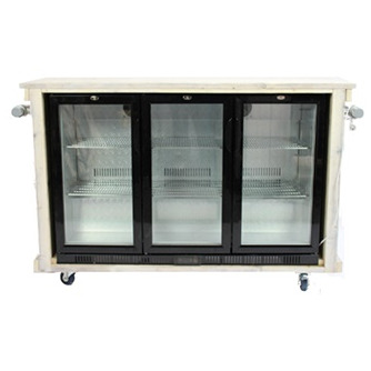 Steigerhout Koelbuffet (incl koelkast 3 deur)