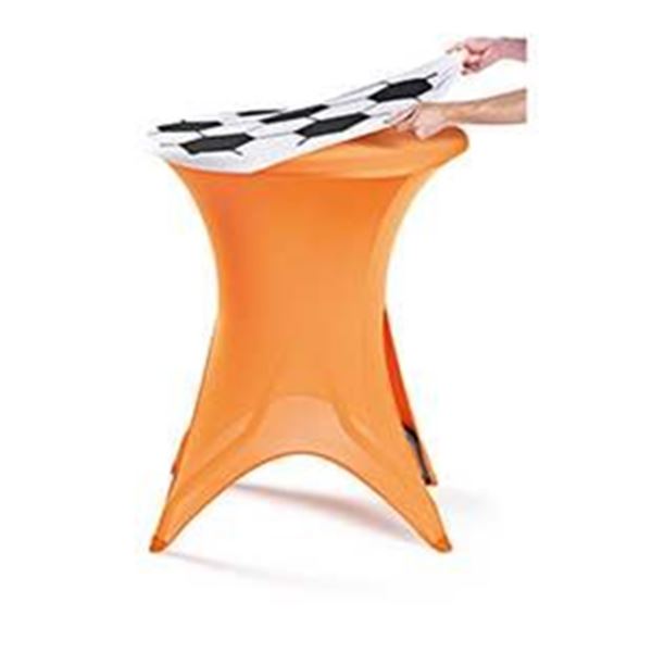 Statafel met Statafelrok slimfit - Oranje split Statafel met Statafelrok slimfit - Oranje split