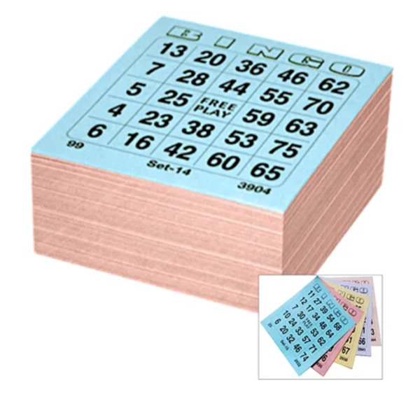 Bingokaarten 100 setjes van 5 games 