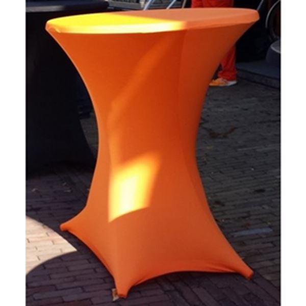 Statafel met Statafelrok slimfit oranje Statafel met Statafelrok slimfit oranje