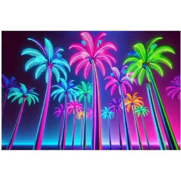 Photobooth achtergrond - Neon palmboom