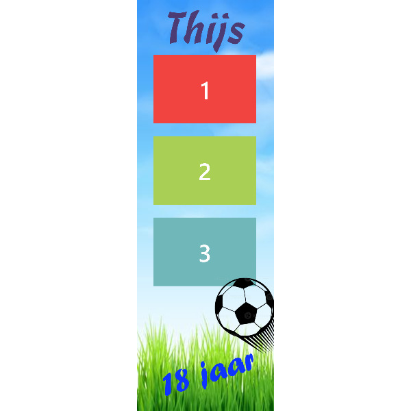 Fotostrip Voetbal in het gras